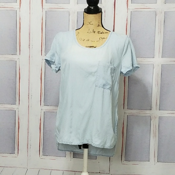 Cloth and stone chambray pocket T-shirt MED - Picture 2 of 7